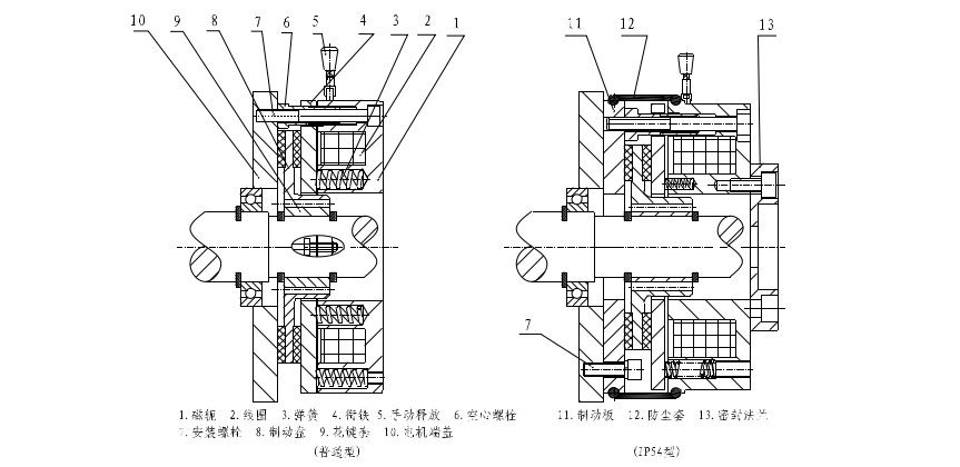 SDZ1电磁制动器_安装示意图