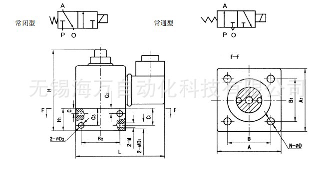 Q23DI系列电磁先导阀-尺寸图