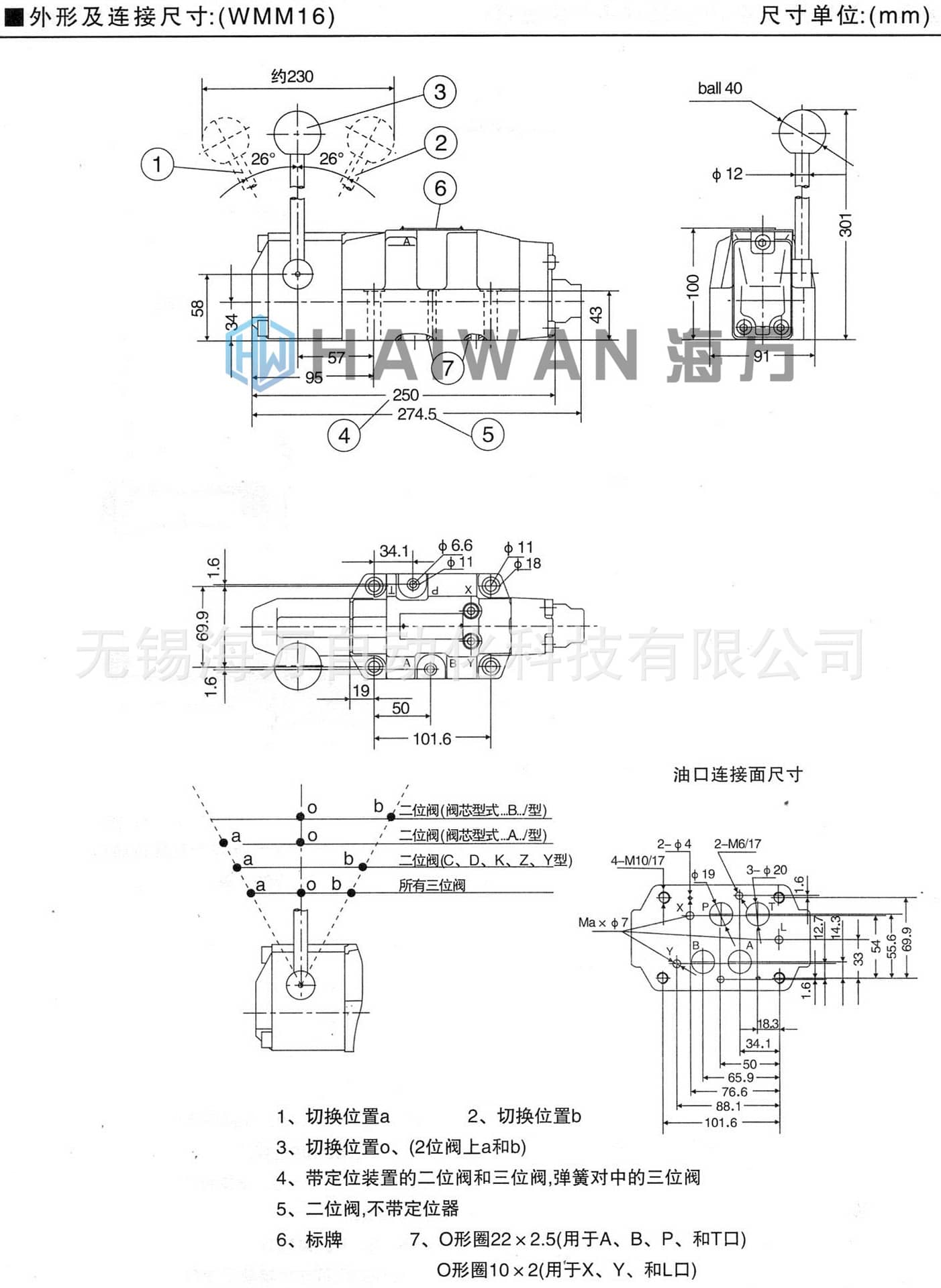 WMM16型手动换向阀_外形尺寸图