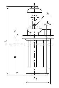 AB型机床冷却泵尺寸图