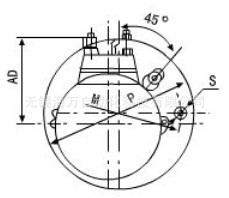 JCB型机床冷却泵安装尺寸图2