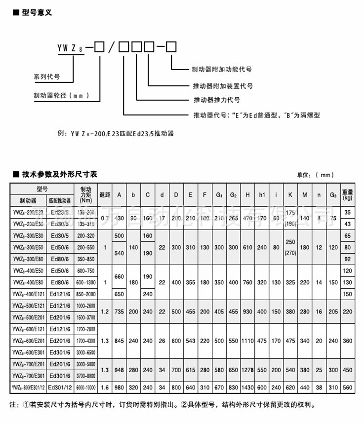 YWZ8液压制动器-2
